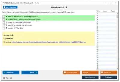 HP HPE0-V14 Building HPE Hybrid IT Solutions (Rev. 19.41) Practice test exam simulator test engine exam Prep practice test questions answers Image 6