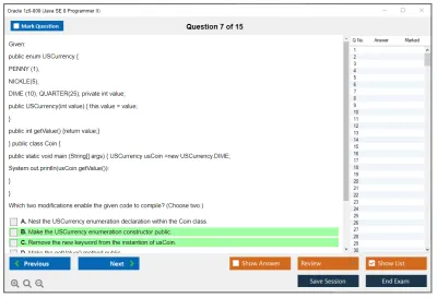 Oracle 1z0-809 Java SE 8 Programmer II Practice test exam simulator test engine exam Prep practice test questions answers Image 7