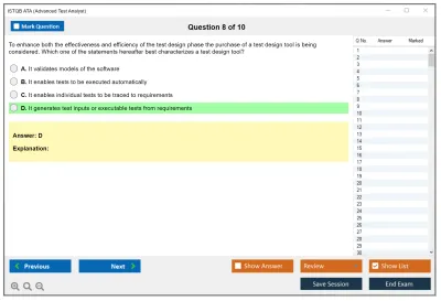 ISTQB ATA Advanced Test Analyst Practice test exam simulator test engine exam Prep practice test questions answers Image 8