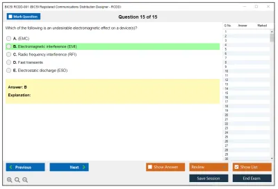 BICSI RCDD-001 BICSI Registered Communications Distribution Designer - RCDD Practice test exam simulator test engine exam Prep practice test questions answers Image 15