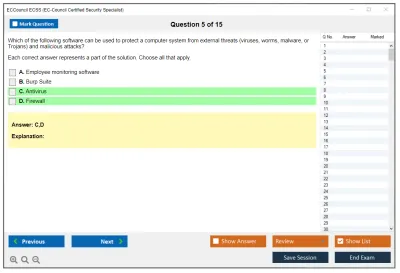 ECCouncil ECSS EC-Council Certified Security Specialist (ECSS) v10 Practice test exam simulator test engine exam Prep practice test questions answers Image 5