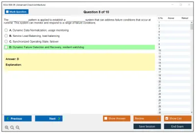 SOA S90.05 Advanced Cloud Architecture Practice test exam simulator test engine exam Prep practice test questions answers Image 8