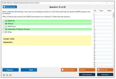GAQM CPEH-001 Certified Professional Ethical Hacker (CPEH) Practice test exam simulator test engine exam Prep practice test questions answers Image 10