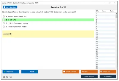 McAfee MA0-101 McAfee Certified Product Specialist – NSP Practice test exam simulator test engine exam Prep practice test questions answers Image 8