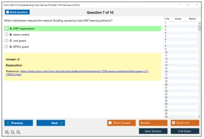 Cisco 300-515 Implementing Cisco Service Provider VPN Services (300-515 SPVI) Practice test exam simulator test engine exam Prep practice test questions answers Image 7
