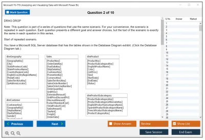 Microsoft 70-778 Analyzing and Visualizing Data with Microsoft Power BI Practice test exam simulator test engine exam Prep practice test questions answers Image 2