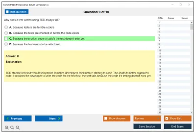 Scrum PSD Professional Scrum Developer I (PSD 1) Practice test exam simulator test engine exam Prep practice test questions answers Image 9