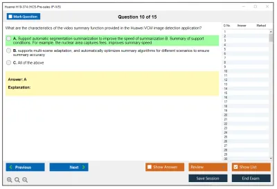 Huawei H19-374 HCS-Pre-sales IP-IVS Practice test exam simulator test engine exam Prep practice test questions answers Image 10