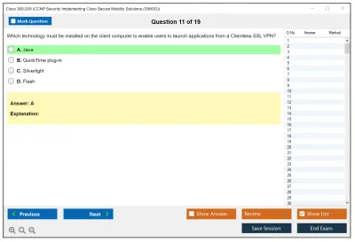 Cisco 300-209 CCNP Security Implementing Cisco Secure Mobility Solutions (SIMOS) Practice test exam simulator test engine exam Prep practice test questions answers Image 11