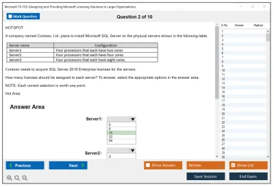 Microsoft 70-705 Designing and Providing Microsoft Licensing Solutions to Large Organizations Practice test exam simulator test engine exam Prep practice test questions answers Image 2