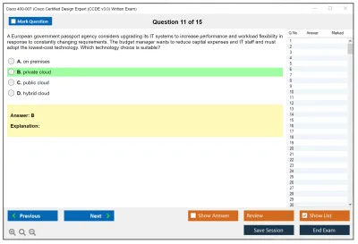 Cisco 400-007 Cisco Certified Design Expert (CCDE v3.0) Practice test exam simulator test engine exam Prep practice test questions answers Image 11