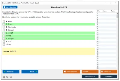 Checkpoint 156-315.77 Check Point Certified Security Expert Practice test exam simulator test engine exam Prep practice test questions answers Image 9
