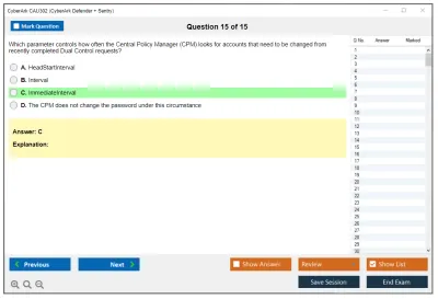 CyberArk CAU302 CyberArk Defender + Sentry Practice test exam simulator test engine exam Prep practice test questions answers Image 15