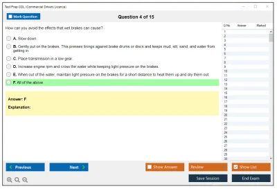 Test Prep CDL Commercial Drivers Licence Practice test exam simulator test engine exam Prep practice test questions answers Image 4