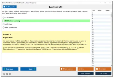 BCS AIF BCS Foundation Certificate In Artificial Intelligence Practice test exam simulator test engine exam Prep practice test questions answers Image 2