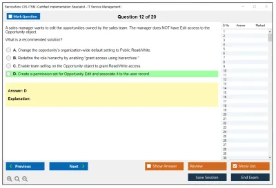 ServiceNow CIS-ITSM Certified Implementation Specialist - IT Service Management Practice test exam simulator test engine exam Prep practice test questions answers Image 12