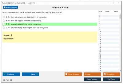 Fortinet NSE4_FGT-7.0 Fortinet NSE 4 - FortiOS 7.0 Practice test exam simulator test engine exam Prep practice test questions answers Image 9
