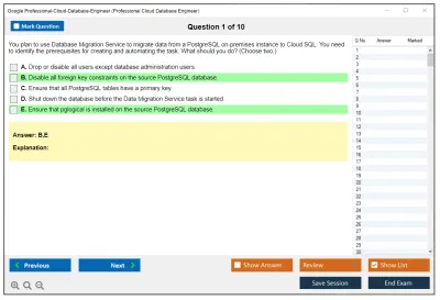 Google Professional-Cloud-Database-Engineer Google Cloud Certified - Professional Cloud Database Engineer Practice test exam simulator test engine exam Prep practice test questions answers Image 1