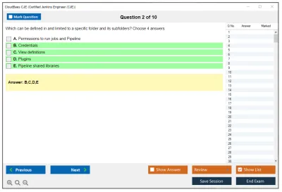CloudBees CJE Certified Jenkins Engineer (CJE) Practice test exam simulator test engine exam Prep practice test questions answers Image 2