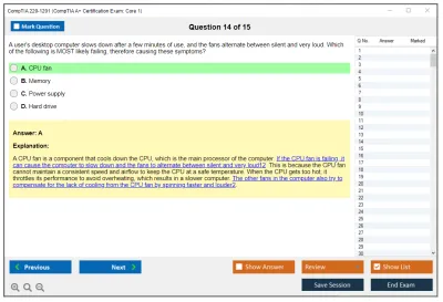 CompTIA 220-1101 CompTIA A+ Certification Exam: Core 1 Practice test exam simulator test engine exam Prep practice test questions answers Image 14