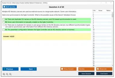 Huawei H12-321 Wlan-Cewa (Huawei Certified Network Professional - CEWA) Practice test exam simulator test engine exam Prep practice test questions answers Image 4