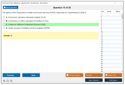 ASCP ASCP-MLT MEDICAL LABORATORY TECHNICIAN - MLT(ASCP) Practice test exam simulator test engine exam Prep practice test questions answers Image 15