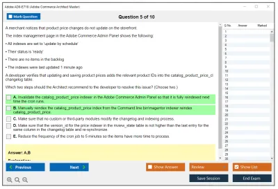 Adobe AD0-E718 Adobe Commerce Architect Master Practice test exam simulator test engine exam Prep practice test questions answers Image 5