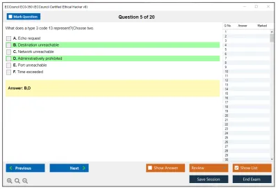 ECCouncil EC0-350 Ethical Hacking and Countermeasures V8 Practice test exam simulator test engine exam Prep practice test questions answers Image 5