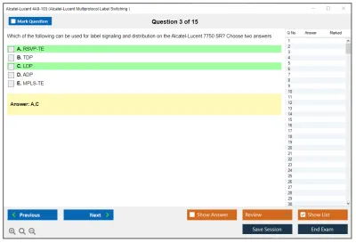 Alcatel-Lucent 4A0-103 Alcatel-Lucent Multi Protocol Label Switching Practice test exam simulator test engine exam Prep practice test questions answers Image 3