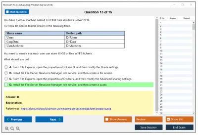 Microsoft 70-744 Securing Windows Server 2016 Practice test exam simulator test engine exam Prep practice test questions answers Image 13