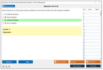 ServiceNow CIS-ITSM Certified Implementation Specialist - IT Service Management Practice test exam simulator test engine exam Prep practice test questions answers Image 20