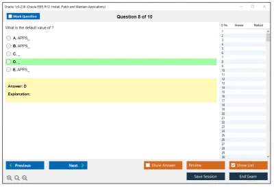 Oracle 1z0-238 Oracle EBS R12: Install, Patch and Maintain Applications Practice test exam simulator test engine exam Prep practice test questions answers Image 8