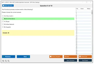 SAP C_ARCAT_18Q4 SAP Certified Application Associate - SAP Ariba Catalogs Practice test exam simulator test engine exam Prep practice test questions answers Image 9