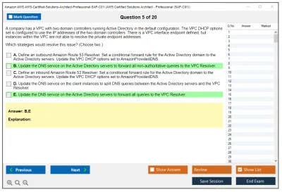 Amazon AWS AWS-Certified-Solutions-Architect-Professional-SAP-C01 AWS Certified Solutions Architect - Professional (SAP-C01) Practice test exam simulator test engine exam Prep practice test questions answers Image 5