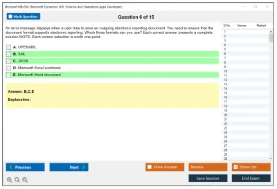 Microsoft MB-500 Microsoft Dynamics 365: Finance and Operations Apps Developer Practice test exam simulator test engine exam Prep practice test questions answers Image 6