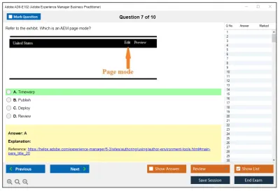 Adobe AD0-E102 Adobe Experience Manager Business Practitioner Practice test exam simulator test engine exam Prep practice test questions answers Image 7