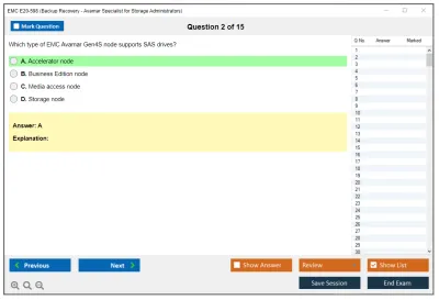 EMC E20-598 Backup Recovery - Avamar Specialist Exam for Storage Administrators Practice test exam simulator test engine exam Prep practice test questions answers Image 2