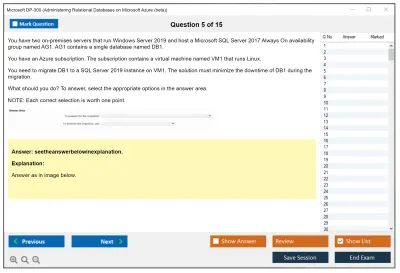 Microsoft DP-300 Administering Relational Databases on Microsoft Azure Practice test exam simulator test engine exam Prep practice test questions answers Image 5