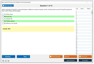 Blue Coat BCCPA Blue Coat Certified Proxy Administrator Practice test exam simulator test engine exam Prep practice test questions answers Image 1