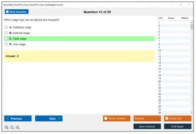 Snowflake SnowPro-Core SnowPro Core Certification Exam Practice test exam simulator test engine exam Prep practice test questions answers Image 13