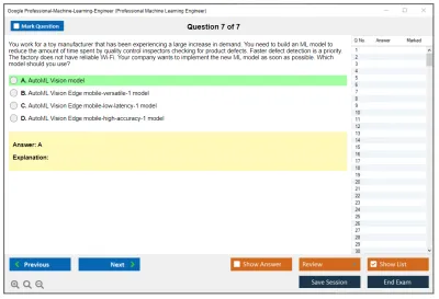 Google Professional-Machine-Learning-Engineer Google Professional Machine Learning Engineer Practice test exam simulator test engine exam Prep practice test questions answers Image 7