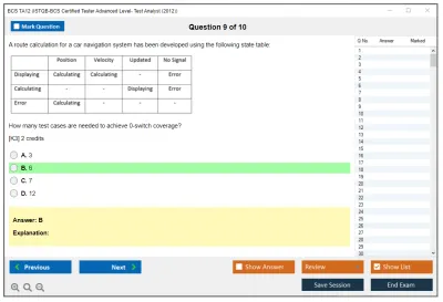 BCS TA12 ISTQB-BCS Certified Tester Advanced Level- Test Analyst (2012) Practice test exam simulator test engine exam Prep practice test questions answers Image 9