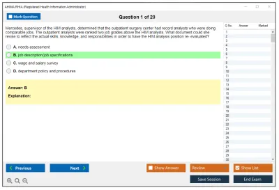 AHIMA RHIA Registered Health Information Administrator Practice test exam simulator test engine exam Prep practice test questions answers Image 1