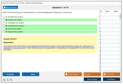 GAQM ISO-31000-CLA ISO 31000 - Certified Lead Risk Manager Practice test exam simulator test engine exam Prep practice test questions answers Image 1