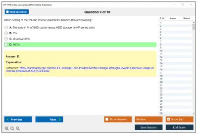 HP HPE2-K42 Designing HPE Nimble Solutions Practice test exam simulator test engine exam Prep practice test questions answers Image 9