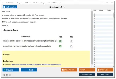 Microsoft MB-910 Microsoft Dynamics 365 Fundamentals Customer Engagement Apps (CRM) Practice test exam simulator test engine exam Prep practice test questions answers Image 3
