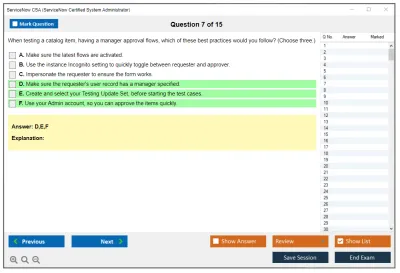 ServiceNow CSA ServiceNow Certified System Administrator Practice test exam simulator test engine exam Prep practice test questions answers Image 7