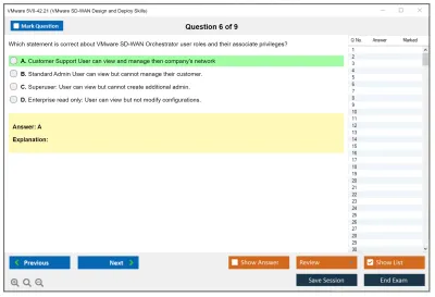 VMware 5V0-42.21 VMware SD-WAN Design and Deploy Skills Practice test exam simulator test engine exam Prep practice test questions answers Image 6