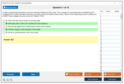 CompTIA CLO-001 CompTIA Cloud Essentials Practice test exam simulator test engine exam Prep practice test questions answers Image 1