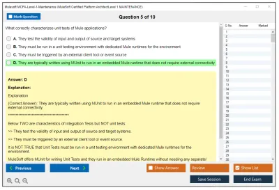 Mulesoft MCPA-Level-1-Maintenance MuleSoft Certified Platform Architect - Level 1 MAINTENANCE Practice test exam simulator test engine exam Prep practice test questions answers Image 5